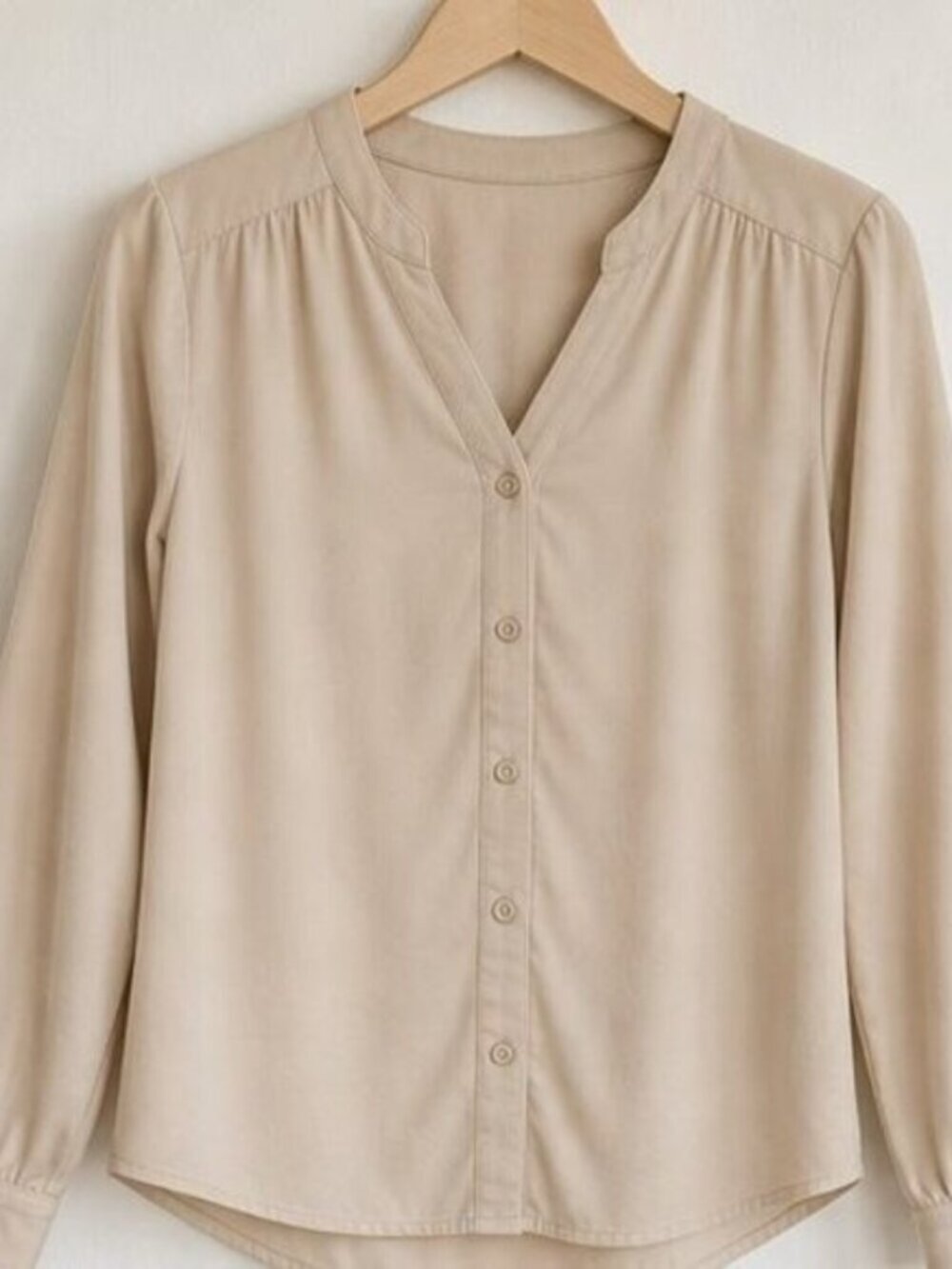 Sand Ruffle Blouse